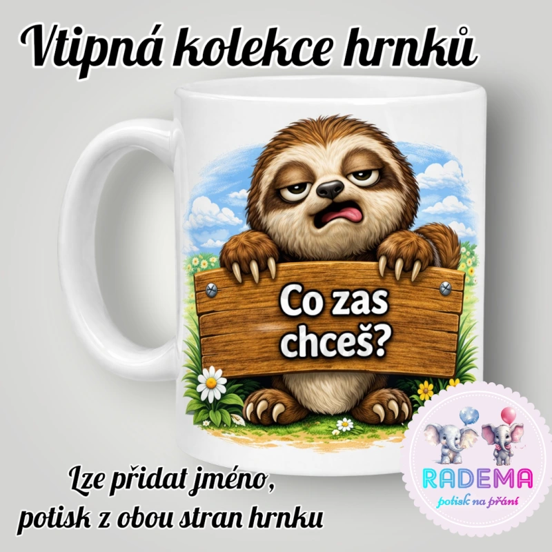 Hrnek vtípek - Lenochod