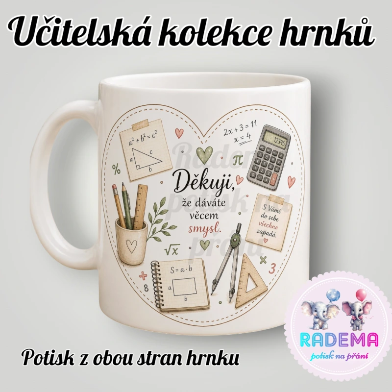 Hrnek Děkuji - Matematika - škola