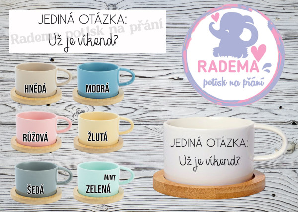 Hrnek makronka - Jediná otázka: Už je víkend?