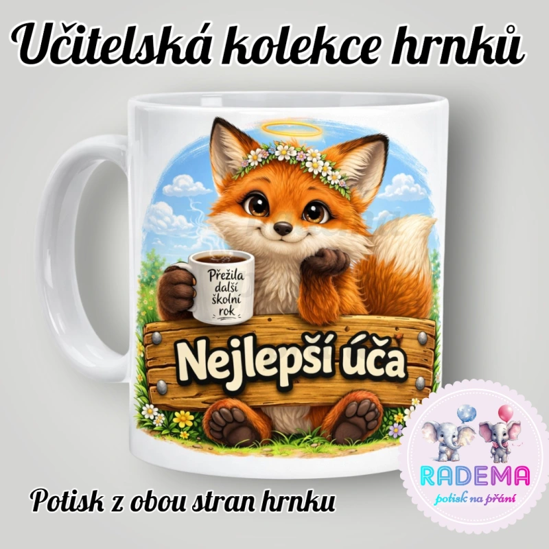 Hrnek Učitelka vtípek - Liška II. - škola / školka