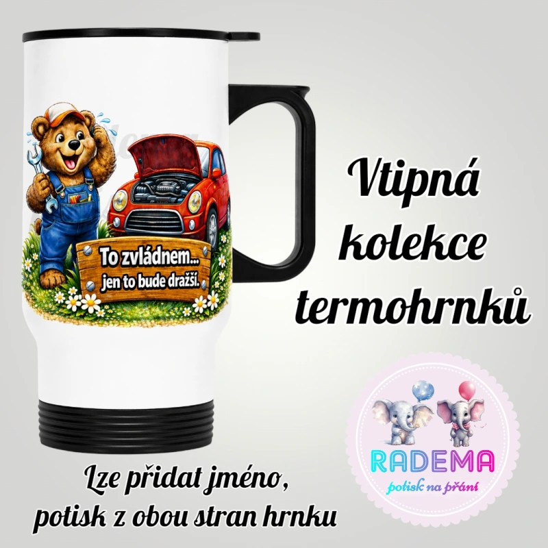 Cestovní termohrnek Vtípek - Automechanik VI.