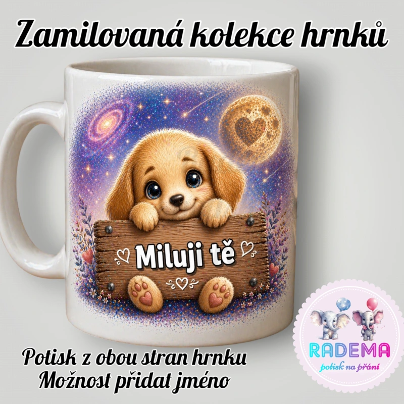 Hrnek Valentýn - Pes - Miluji tě