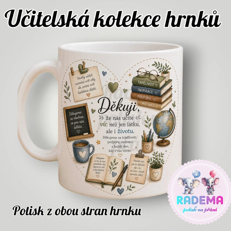 Hrnek Děkuji - Učitel - škola / školka