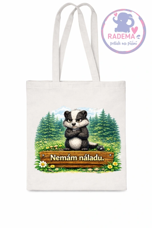 Plátěná taška - Jezevec - Nemám náladu