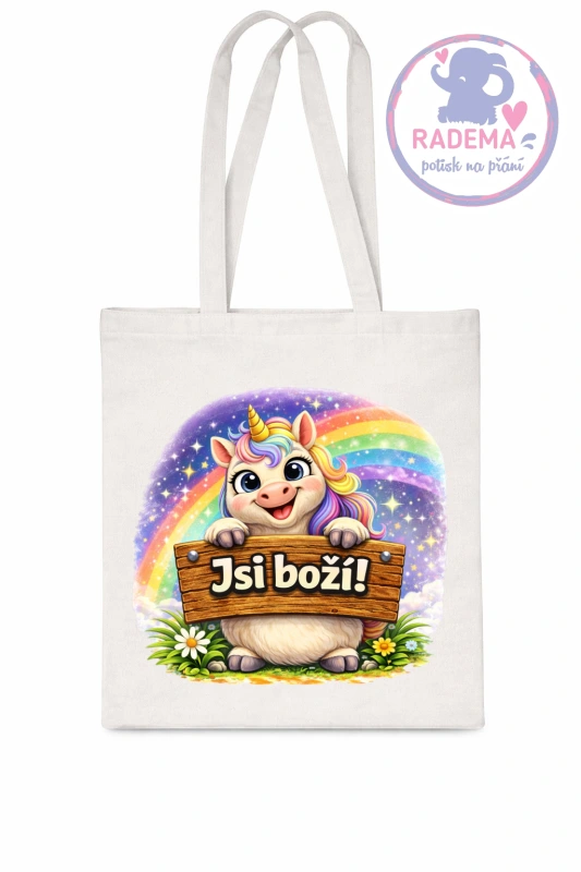 Plátěná taška - Unicorn - Jsi boží