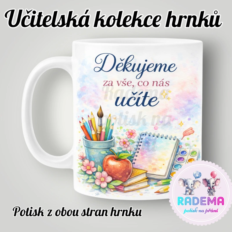 Hrnek pro paní učitelku / učitelce VIII. - škola