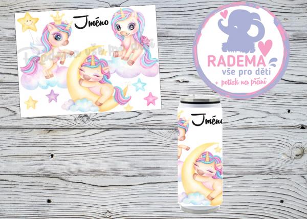 Termoplechovka / ALU láhev Jednorožec - unicorn na přání