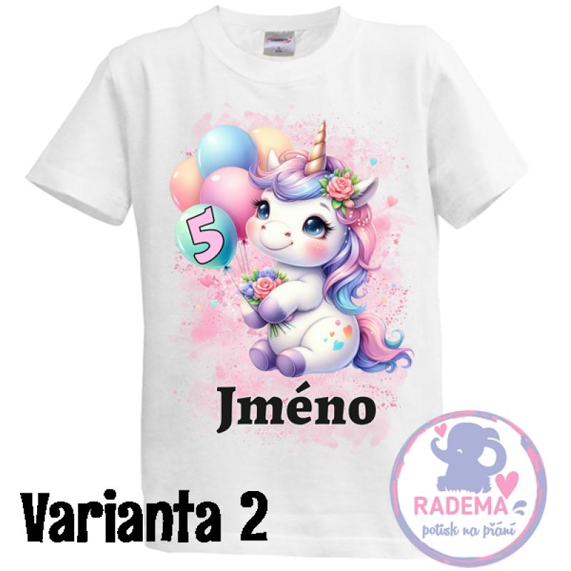 Narozeninové tričko Jednorožec / unicorn II. - více variant