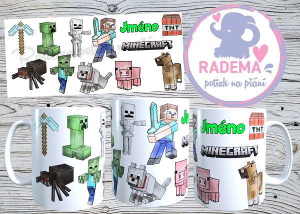 Hrnek plastový Minecraft na přání
