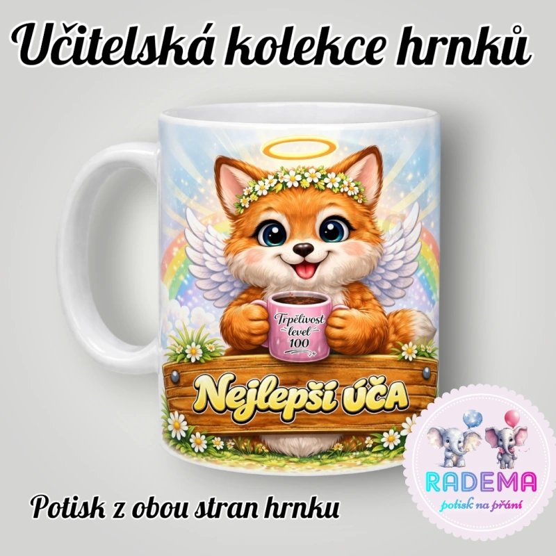 Hrnek Učitelka vtípek - Liška - škola / školka