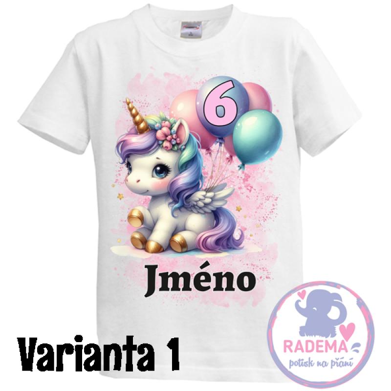 Narozeninové tričko Jednorožec / unicorn II. - více variant