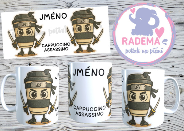 Hrnek Italian Brainrot - Cappuccino Assassino na přání