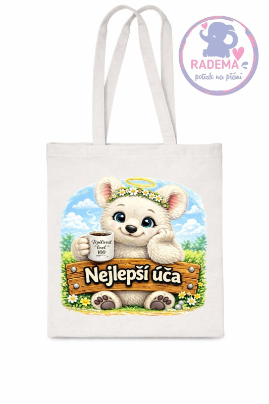 Plátěná taška - Učitelka Lední medvěd - škola / školka