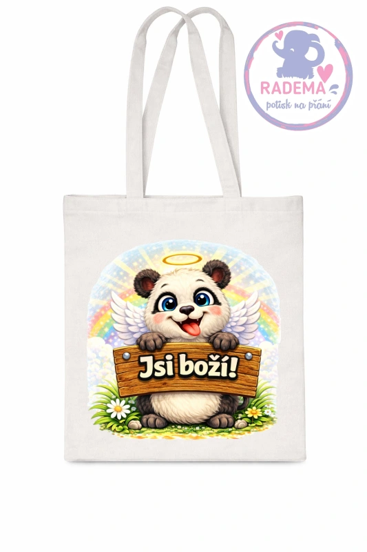 Plátěná taška - Panda - Jsi boží
