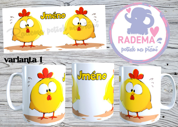 Hrnek plastový Kuřátko na přání