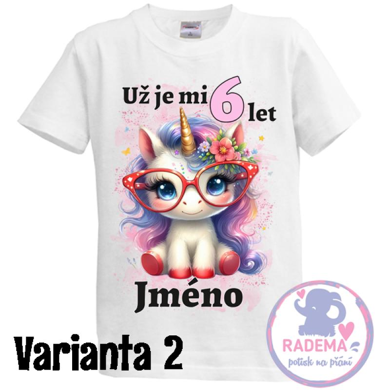 Narozeninové tričko Jednorožec / unicorn III. - více variant