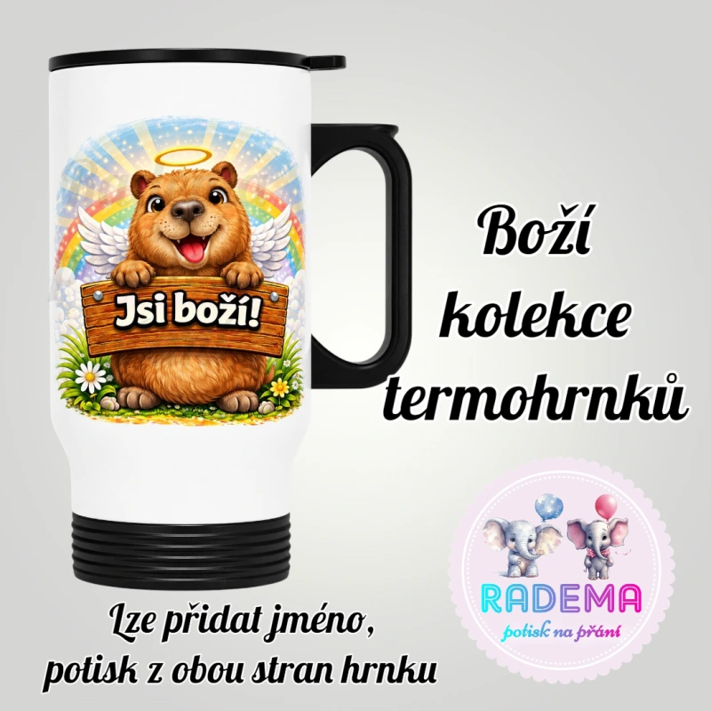 Cestovní termohrnek Jsi boží - Kapybara