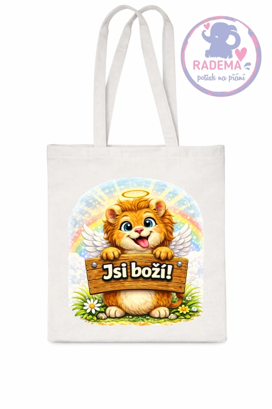 Plátěná taška - Lev - Jsi boží