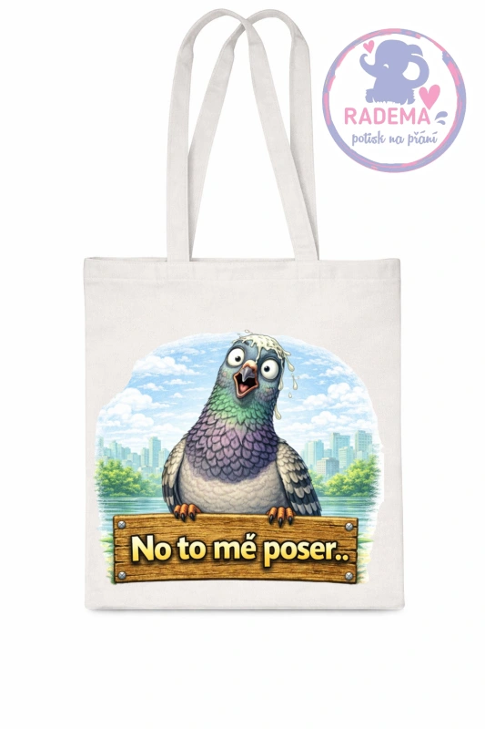 Plátěná taška - Holub - No to mě poser