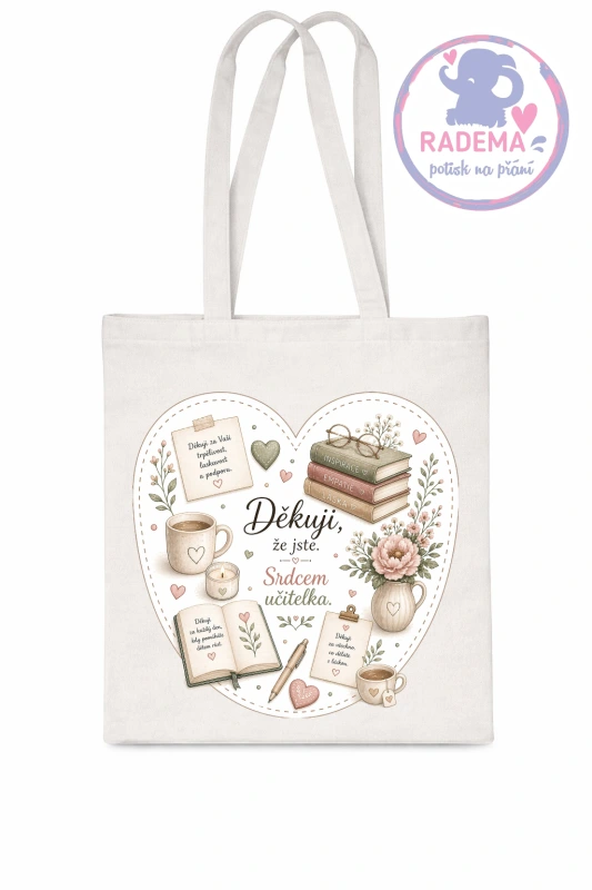 Plátěná taška - Děkuji - Učitelka - škola / školka