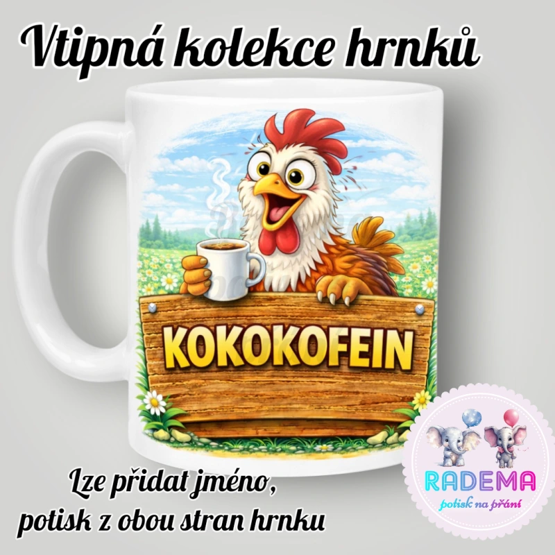 Hrnek vtípek - Kohout - Kofein