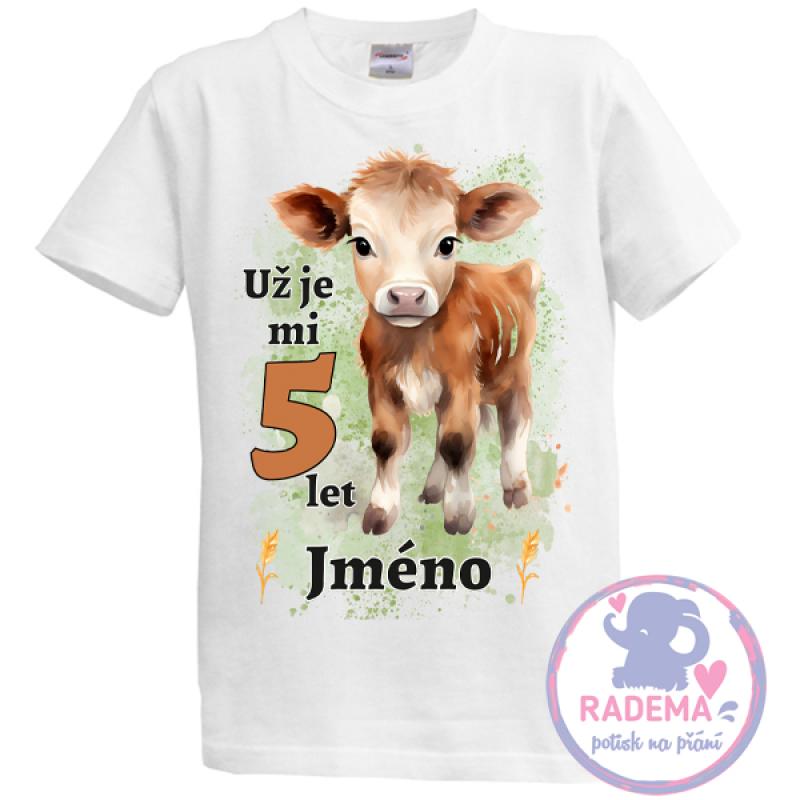 Narozeninové tričko Farma - Kravička