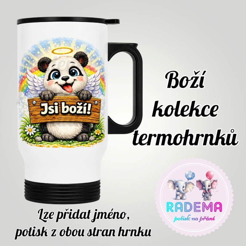 Cestovní termohrnek Jsi boží - Panda