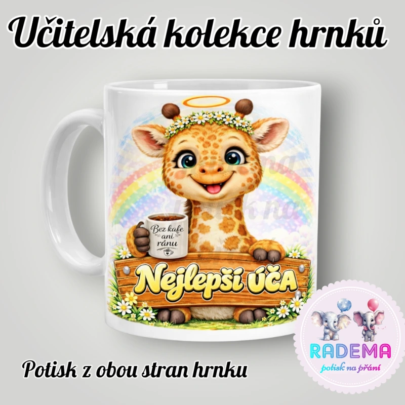 Hrnek Učitelka vtípek - Žirafa - škola / školka