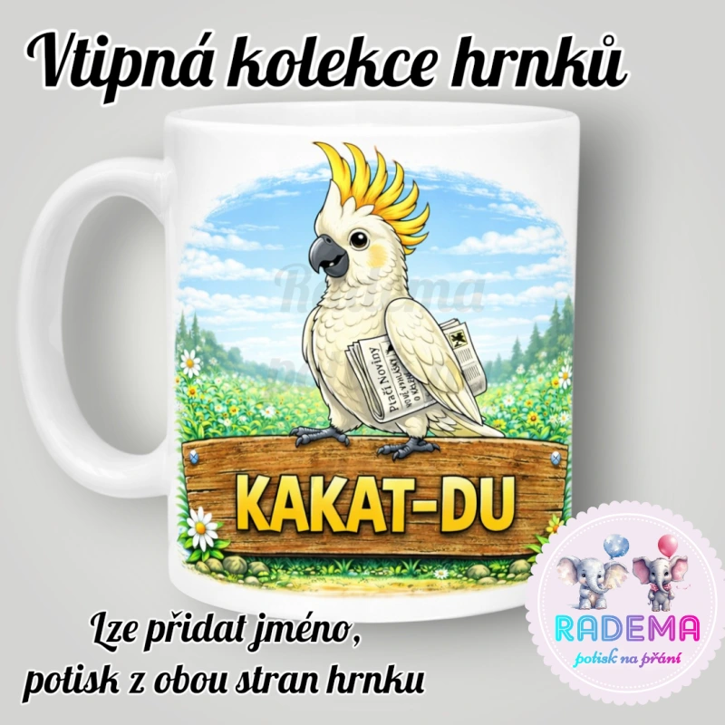 Hrnek vtípek - Papoušek - Kakat du