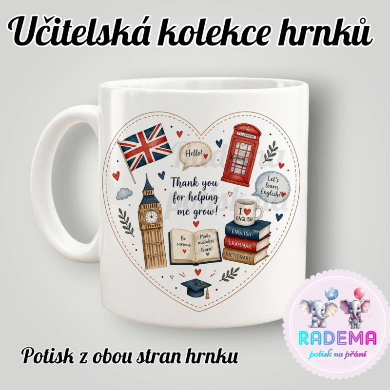 Hrnek Děkuji - Anglický jazyk II. - škola