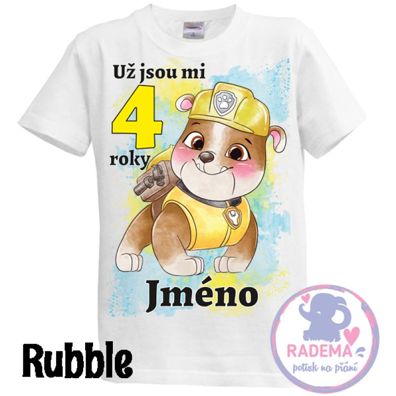 Narozeninové tričko Tlapky - VŠECHNY POSTAVY 7
