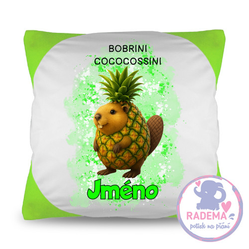 Polštář na přání Italian Brainrot Bobrini Ananasini