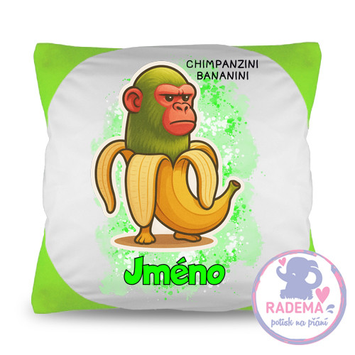 Polštář na přání Chimpanzini Bananini