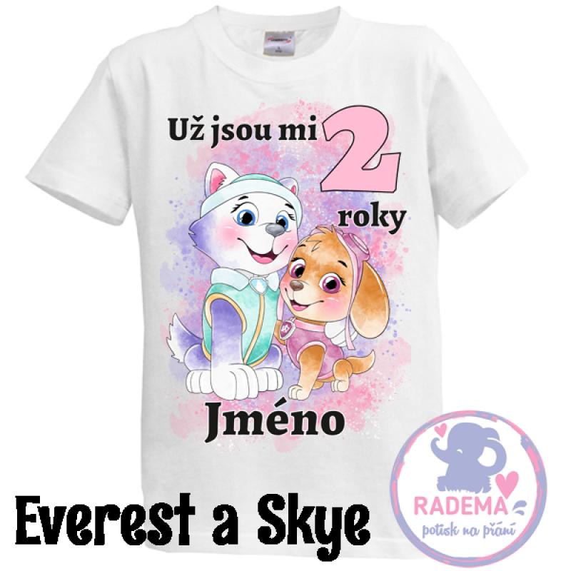Narozeninové tričko Tlapky - VŠECHNY POSTAVY
