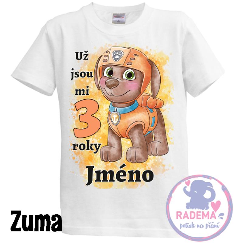 Narozeninové tričko Tlapky - VŠECHNY POSTAVY 9