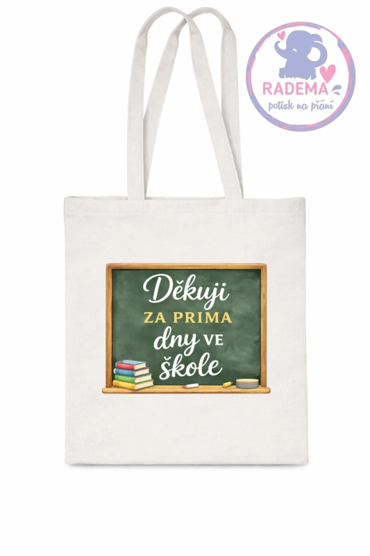 Plátěná taška - Děkuji ZŠ VI. - škola