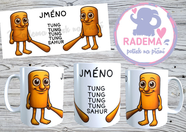 Hrnek Italian Brainrot - Tung Tung Tung Tung Sahur na přání